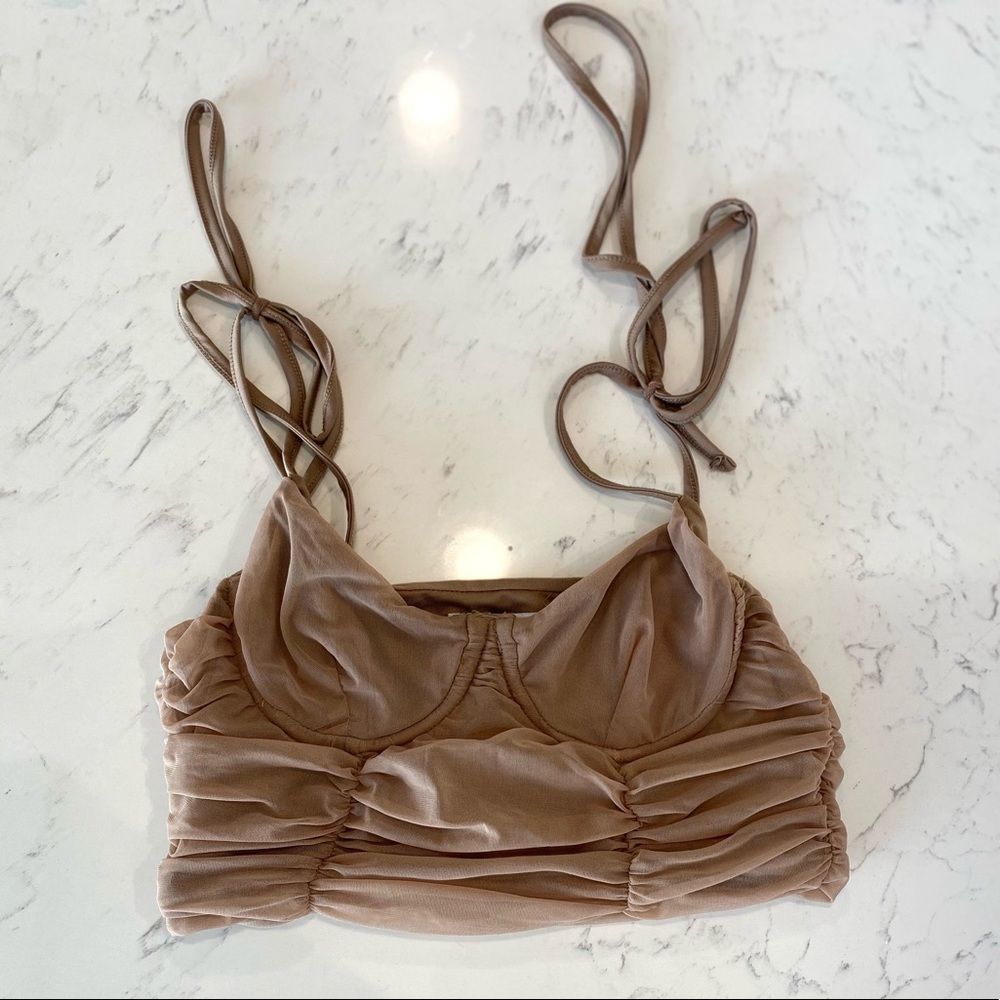 Shusha Taupe Corset Top